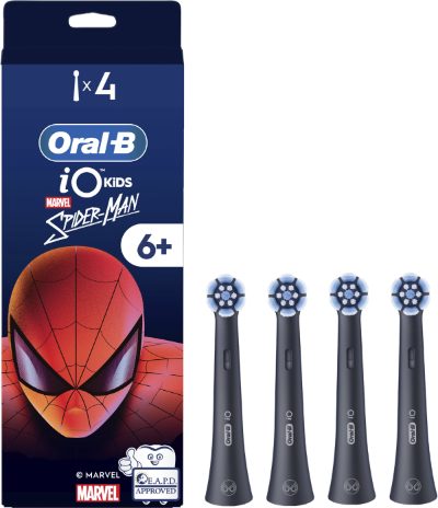 Replacement brush heads, iO kids Refills Spiderman, Heads, For kids, Number of brush heads included 4