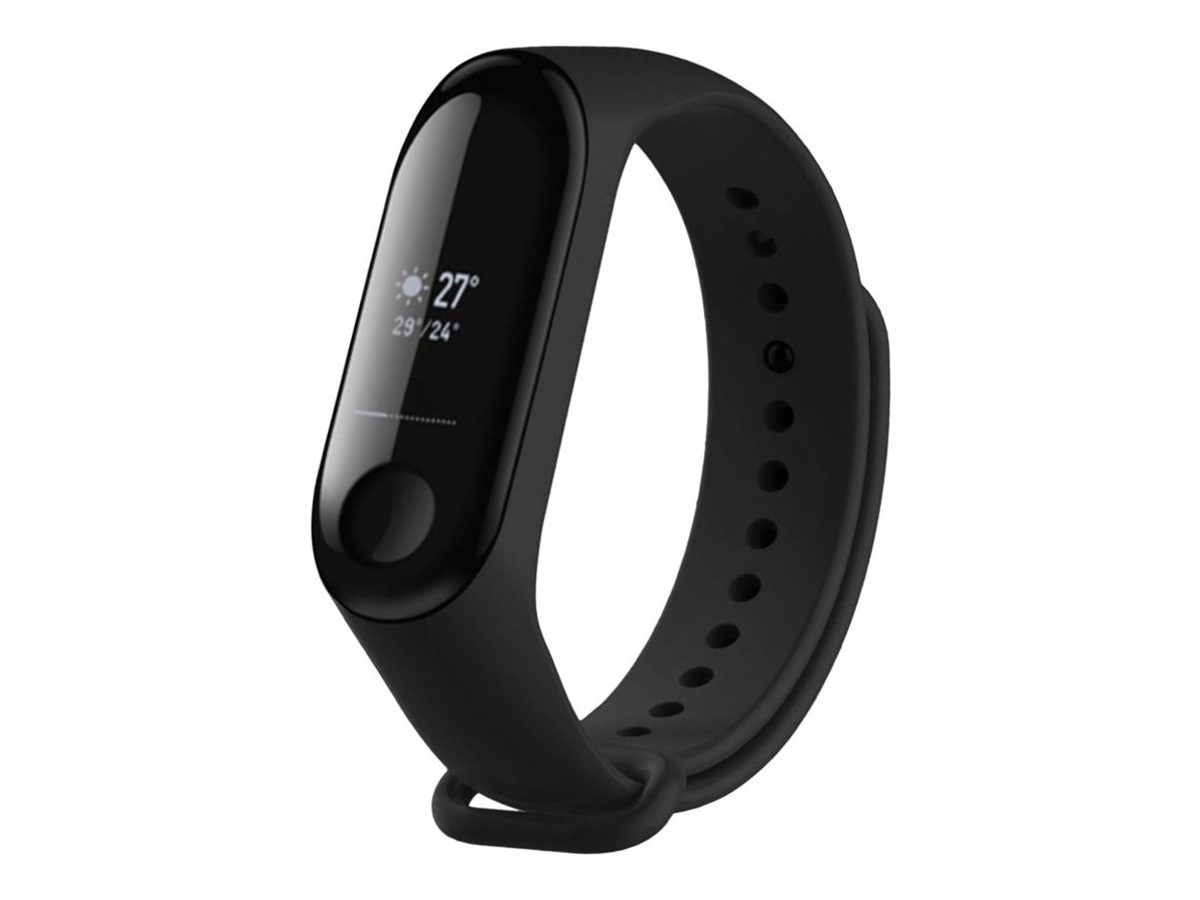 Silicone Strap for Xiaomi Mi Band 3/4, Black
