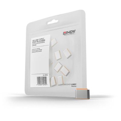 USB PORT TYPE-C BLOCKER 10PACK/ORANGE 40440 LINDY
