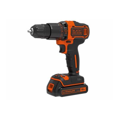 BLACK & DECKER Cordless Drill/Driver, BDCHD18KB-QW, 18 V, 2x1.5 Ah, Li-Ion