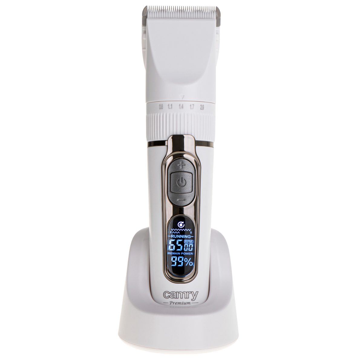 Hair Clipper with LCD Display, CR 2841, Cordless, Number of length steps 6, White/Brown