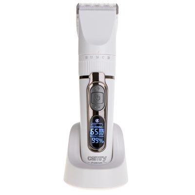 Hair Clipper with LCD Display, CR 2841, Cordless, Number of length steps 6, White/Brown