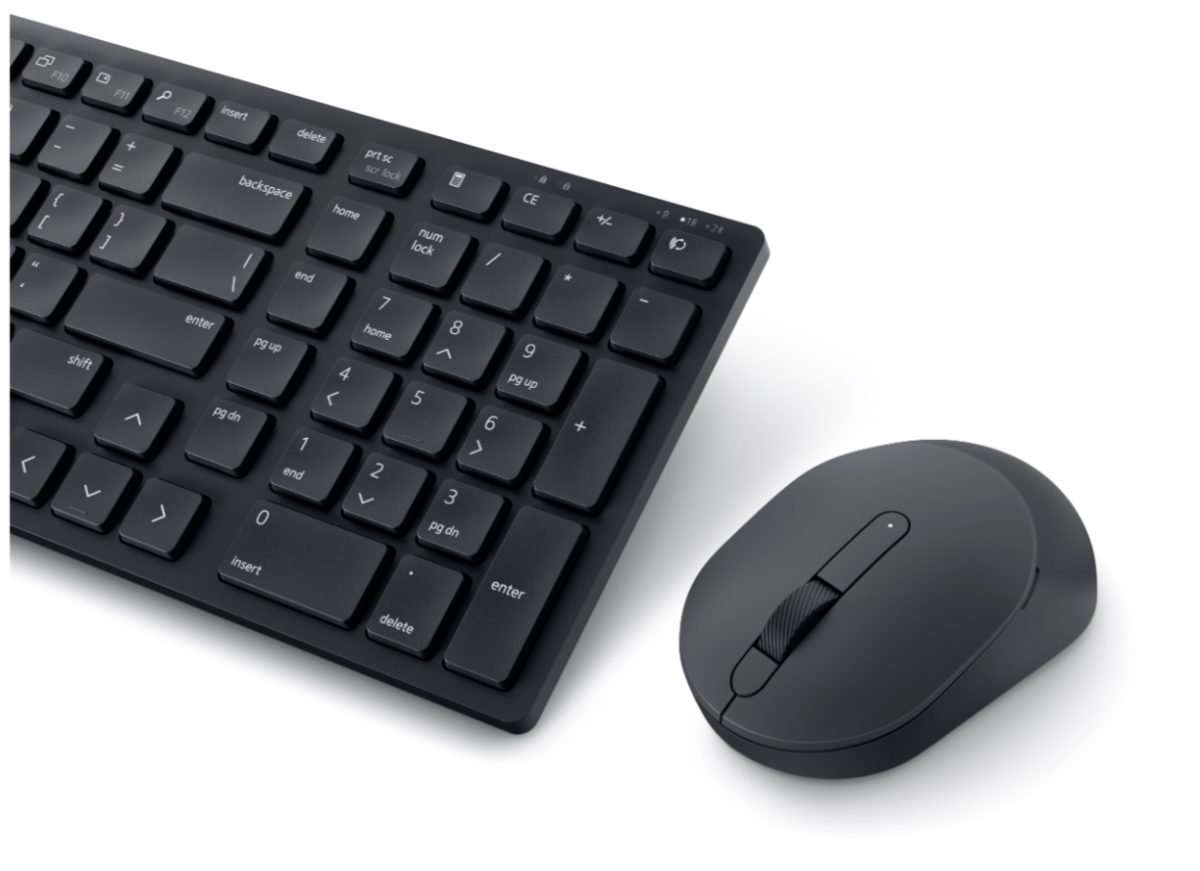 KM555, Keyboard and Mouse Set, Wireless, Russian, Black
