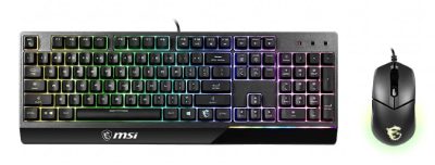 Vigor GK30 COMBO, Keyboard and Mouse Set, Wired, RGB LED light, US