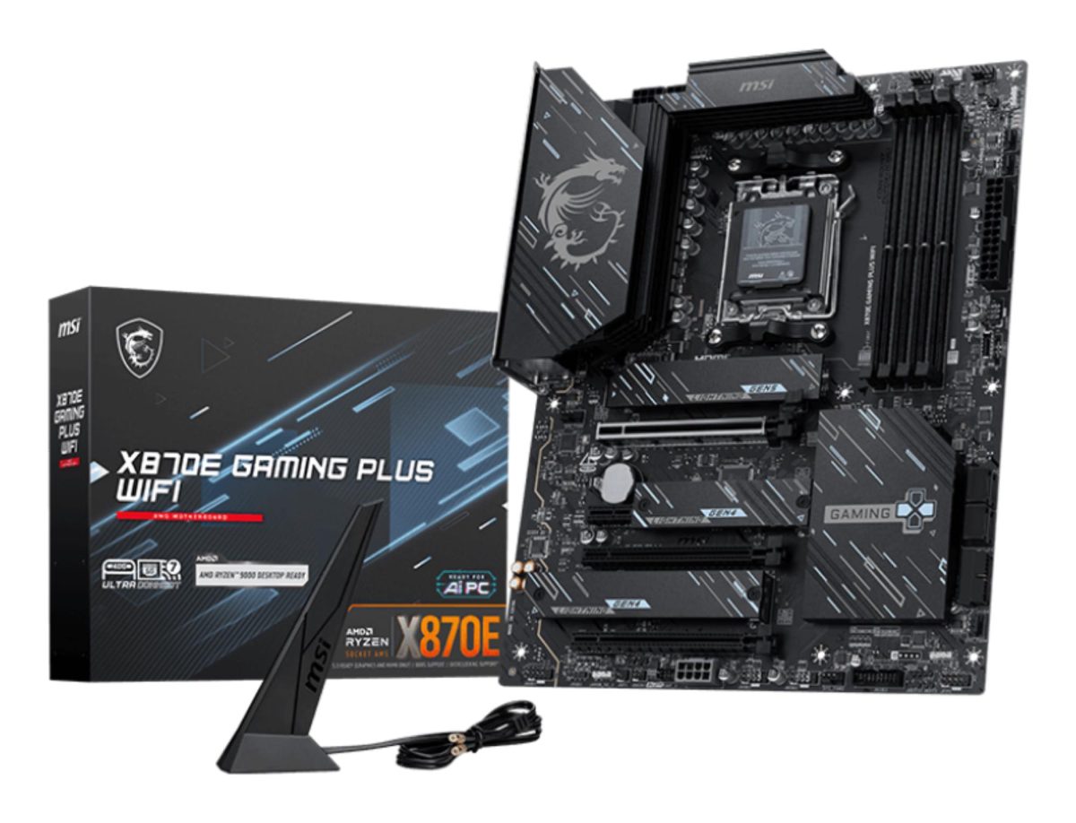 Mainboard, MSI, AMD X870E, SAM5, ATX, Memory DDR5, X870EGAMINGPLUSWIFI