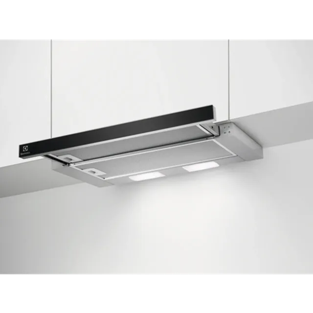 Electrolux izvelkams tvaika nosūcējs, 60 cm, C, pelēks