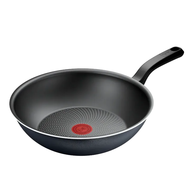 TEFAL Pan | H0561942 | Wok | Diameter 28 cm | Suitable for induction hob | Fixed handle | Black