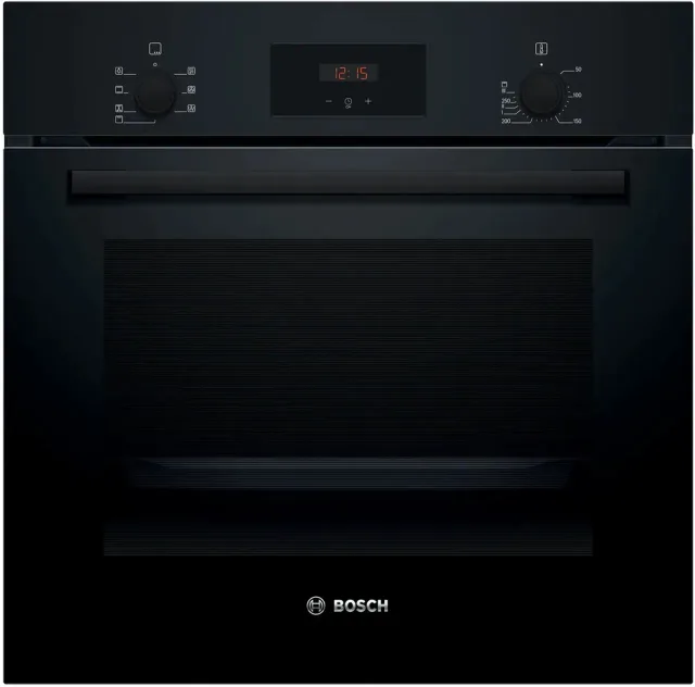 Bosch Oven | HBF133BA1 | 66 L | Electric | EcoClean | Knobs | Height 59.5 cm | Width 59.4 cm | Black