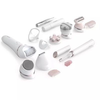 Beauty Set, BRE740/90 Series 9000, Operating time (max) 40 min, Wet & Dry, White/Pink