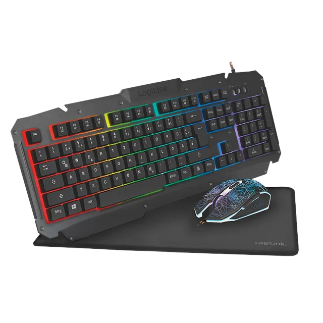 Logilink | Gaming-Set, keyboard, mouse and mouspad | ID0185 | Keyboard, Mouse and Pad Set | Wired | Mouse included | DE