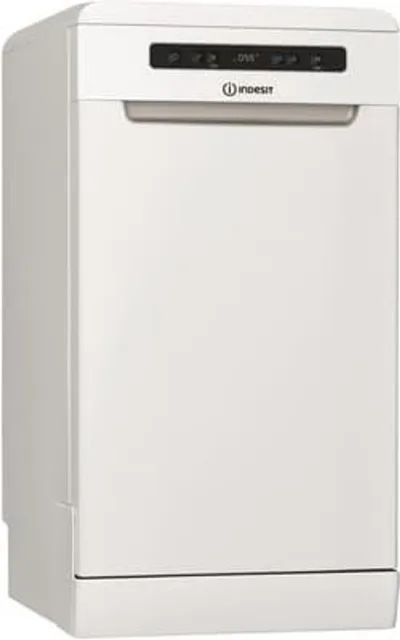 INDESIT Dishwasher | DSFO 3T224 C | Free standing | Width 45 cm | Number of place settings 10 | Number of programs 9 | Energy efficiency class E | Display | White