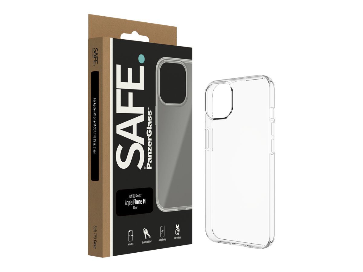 SAFE95154, Back protection, Apple, iPhone 14, TPU, Transparent