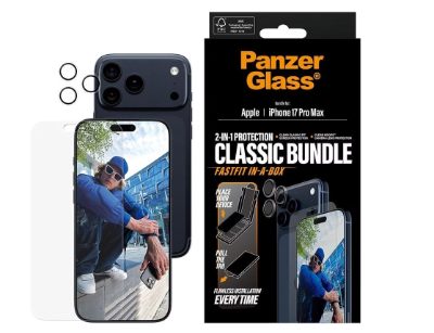 PanzerGlass 2-in-1 Classic Bundle, Screen Protector/Lens protector, Apple, iPhone 17 Pro Max, Transparent