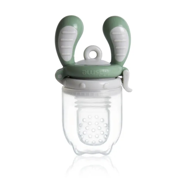 Kidsme Food Feeder bērna ēdināšanas ierīce cietiem produktiem (vidējs), Grey, no 4 mēn.