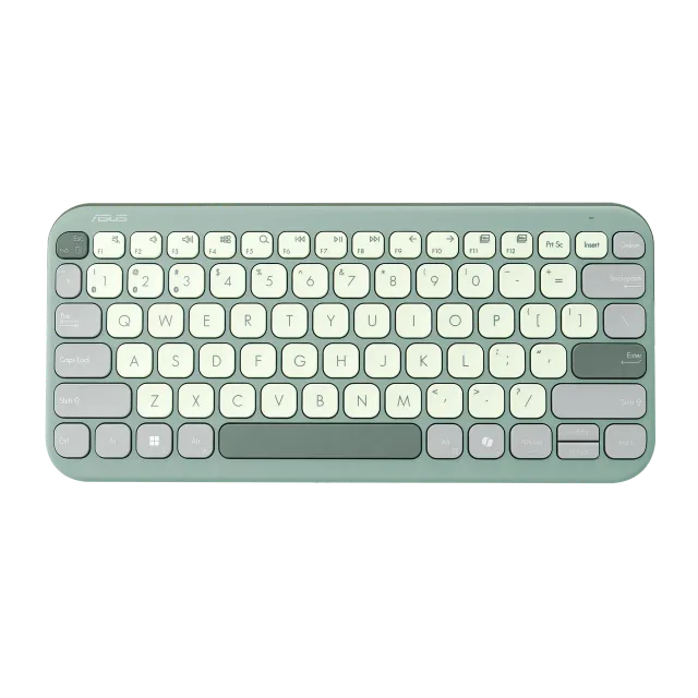 Asus Marshmallow KW100 | Keyboard | Wireless | US International | Green Tea Latte