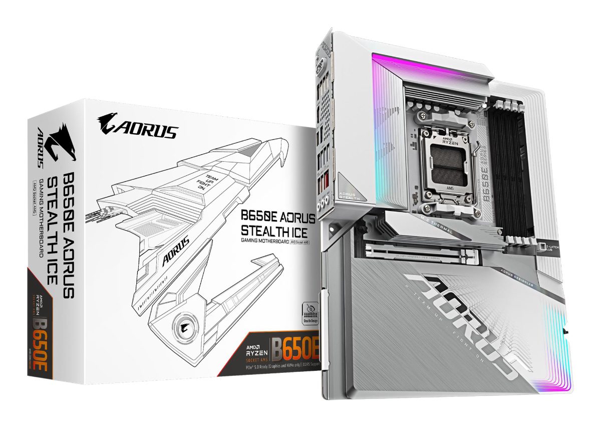 Mainboard, GIGABYTE, AMD B650, ATX, Memory DDR5, Memory slots 4, 1xPCI-Express 5.0 16x, 3xM.2, 1xHDMI, 4xUSB 2.0, 7xUSB 3.2, 1xUSB-C, 1xRJ45, 3xAudio port, B650EASTEALTHICE