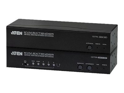 CE775-AT-G USB VGA Dual View Cat 5 KVM Extender with Deskew (1280 x 1024@300m)
