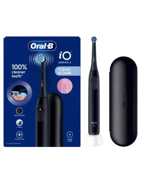Oral-B Electric Toothbrush | iO2i | Rechargeable | For adults | Number of brush heads included 1 | Number of teeth brushing modes 3 | Night Black