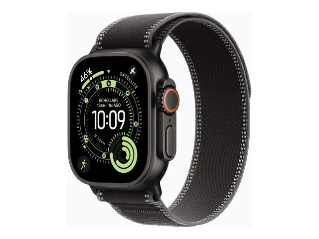 Apple Watch Ultra 3 GPS + Cellular 49mm Black Titanium Case with Black/Charcoal Trail Loop - S/M | Apple