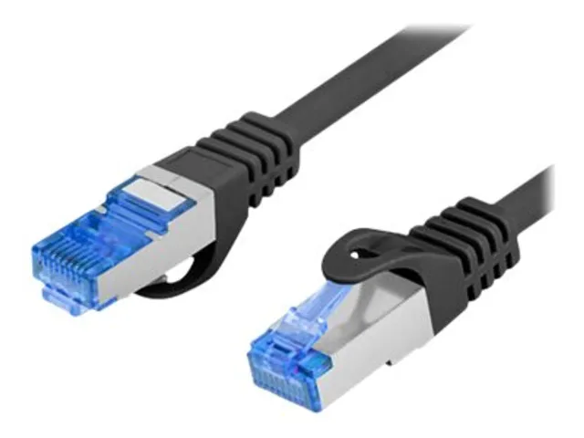 Lanberg | Patchcord Cat.6A S/FTP LSZH CCA | PCF6A-10CC-0200-BK | 2 m | Black