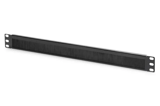Digitus | 1U cable brush management panel open brush | DN-97661 | The Cable Brush Management Panel is getting fixed on the 483 mm (19”) profile rails | Black
