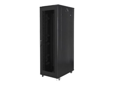 Rack cabinet 19" free-standing 42U/800x1000 (flat pack) with mesh door, FF01-8042-23B, Black