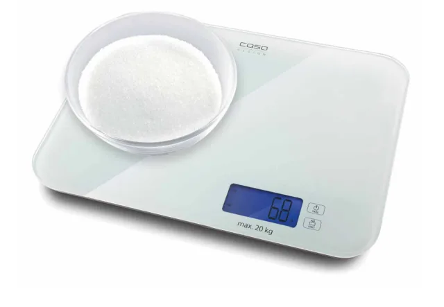Caso | Designer kitchen scales LX 20 | 03294 | Maximum weight (capacity) 20 kg | Graduation 5 g | White