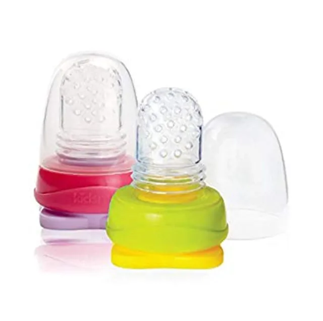 Kidsme Food Pouch adapteris mazuļa ēdināšanai no biezenīšu stāvpakām 2 gab,Lime&amp;Lavender
