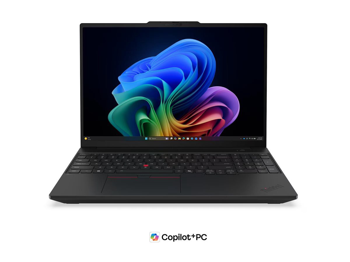 Lenovo ThinkPad T16 G5 Intel, Black, 16 ", IPS, WUXGA, 1920 x 1200 pixels, Anti-glare, Intel Core Ultra 7, 355, 32 GB, LPCAMM2 LPDDR5X, Solid-state drive capacity 512 GB, Intel Graphics, Windows 11 Pro, 802.11be, Bluetooth version 5.4, WWAN Upgradable to 5G, Keyboard language English, Keyboard backlit, Warranty 36 month(s), Battery warranty 12 month(s)