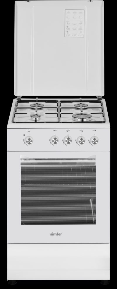 Cooker, 4401SGRBB.1, Hob type Gas, Oven type Gas, White, Width 50 cm, Depth 55 cm, 49 L