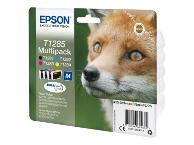 Epson T1285 Mpack, Ink Cartridge, Black, cyan, magenta, yellow