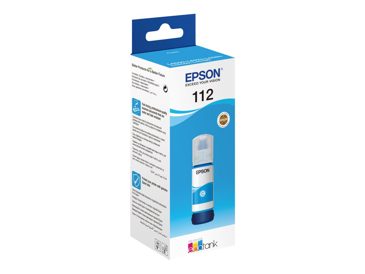 Epson 112 EcoTank Pigment, C13T06C24A, Ink Bottle, Cyan