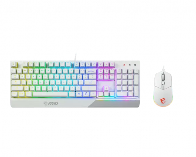 MSI | Vigor GK30 COMBO WHITE | Keyboard and Mouse Set | Wired | Mouse included | US | White