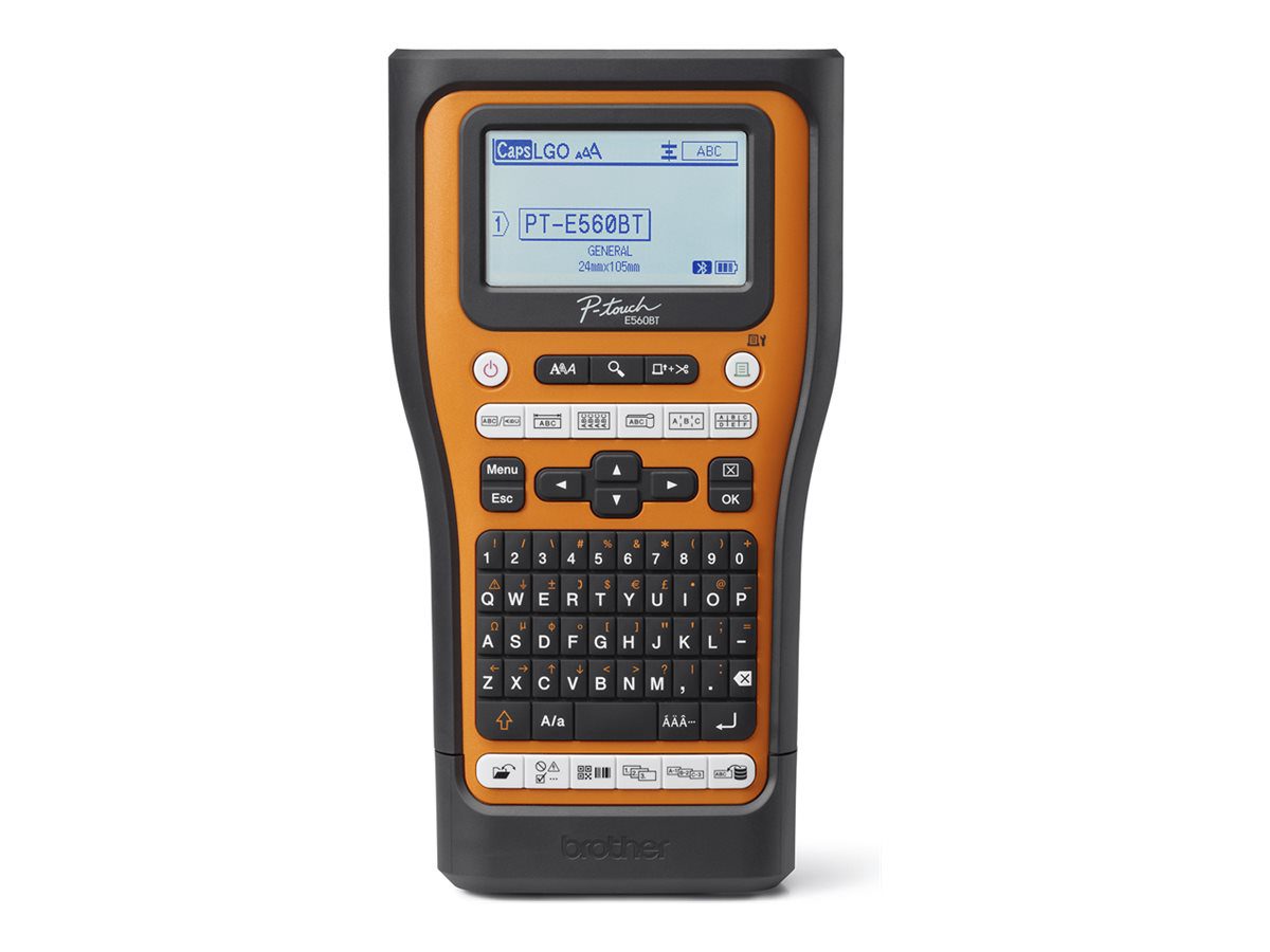 Brother PT-E560BTSP Pro, Thermal, Label Printer, Maximum ISO A-series paper size Other, Orange / Black