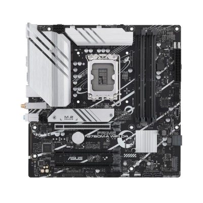 PRIME B760M-A WIFI D4, Processor family Intel, Processor socket LGA1700, DDR4 DIMM, Supported hard disk drive interfaces SATA, M.2, Number of SATA connectors 4