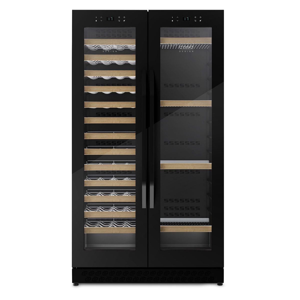 Wine Cooler, WineChef Duo 122, Energy efficiency class G, Free standing, Bottles capacity 122, Black