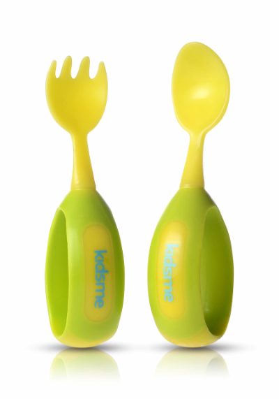 Kidsme karotīte un dakšiņa, Lime, no 9 mēn.