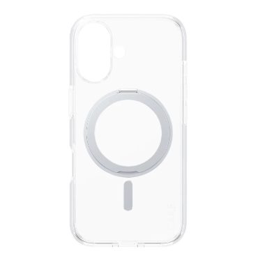 CARE Feature Case, Back cover, Apple, iPhone 16, Recycled plastic, Silver, Kickstand & MagSafe
