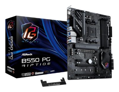 Mainboard, ASROCK, AMD B550, SAM4, ATX, Memory DDR4, Memory slots 4, 3xPCI-Express 16x, 1xPCI-Express 3.0 1x, 2xM.2, 1xHDMI, 2xUSB 2.0, 8xUSB 3.2, 1xPS/2, 1xOptical S/PDIF, 1xRJ45, 5xAudio port, B550PGRIPTIDE
