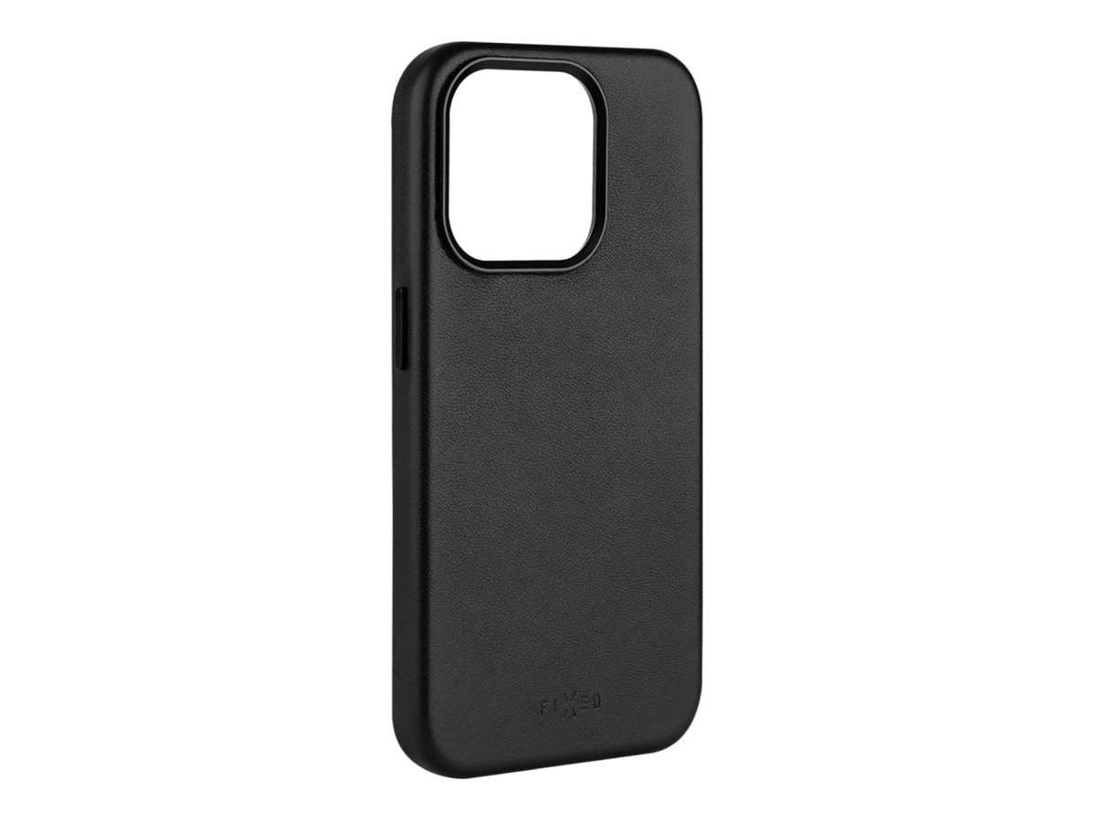 Fixed MagLeather, Back cover, Apple, iPhone 16 Pro, Leather, Black