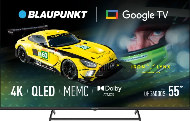 Blaupunkt QLED TV | 55QBG6000S | 55 | Smart TV | Google TV | Black