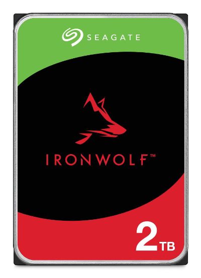 HDD, SEAGATE, IronWolf, 2TB, SATA, 256 MB, 5400 rpm, 3,5", ST2000VN003