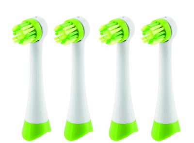 Toothbrush replacement, Heads, For kids, Number of brush heads included 4, Number of teeth brushing modes Does not apply, White/Green