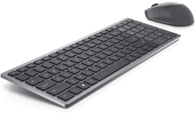 Dell | Pro Plus KM7120W | Keyboard and Mouse Set | Wireless | Mouse included | Bluetooth | Wireless connection | Lithuanian | Titan Gray