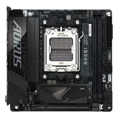 Gigabyte B850I AORUS PRO, Processor family AMD, Processor socket AM5, DDR5, Supported hard disk drive interfaces SATA, M.2, Number of SATA connectors 2