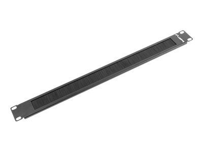 Lanberg 19" brush panel 1U, AK-1101-B, Black