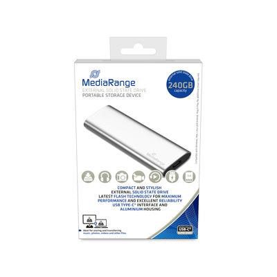 External SSD, MEDIARANGE, Read speed 450 MB/s, Write speed 420 MB/s, Form factor M.2, NVMe Yes, 240 GB, MR1101