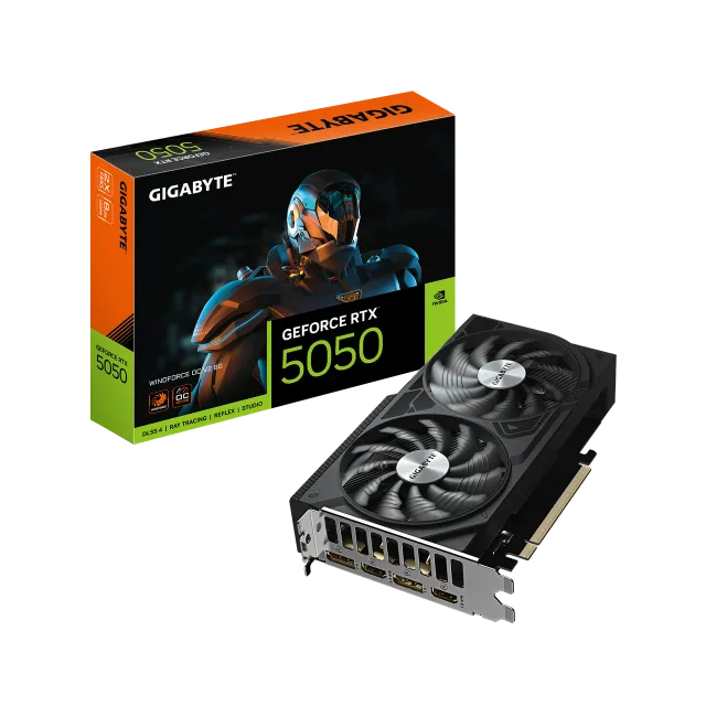 Gigabyte GeForce RTX 5050 WINDFORCE OC V2 8G | NVIDIA | 8 GB | GeForce RTX 5050 | GDDR6 | HDMI ports quantity 2 | PCI-E 5.0