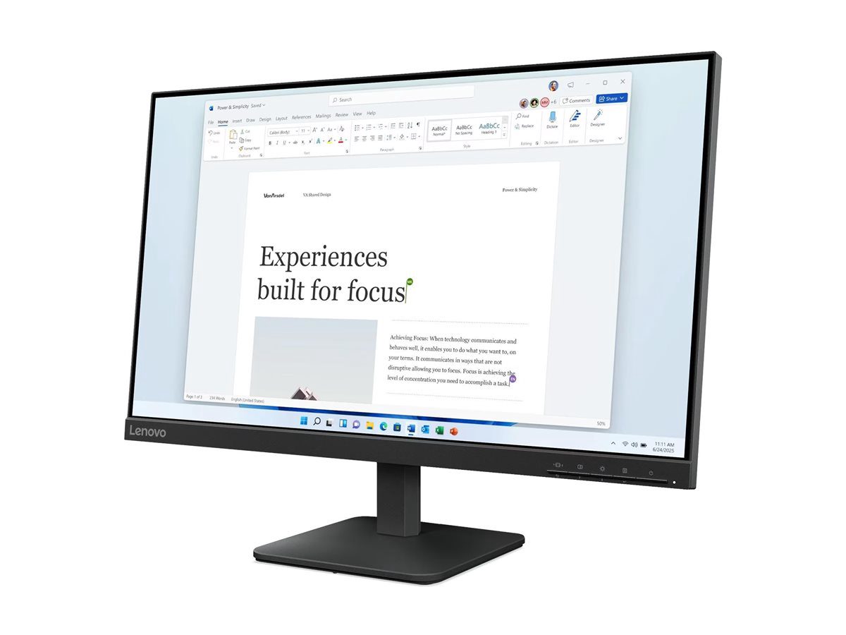 L24-41, 23.8 ", IPS, FHD, 16:9, 100 Hz, 4/6 ms, 1920 x 1080 pixels, 250 cd/m², HDMI ports quantity 1, Raven Black