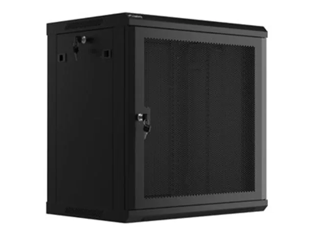 Lanberg | Rack cabinet 19" wall-mount 12U/600x450 with perforated door (flat pack) | WF01-6412-23B | Black